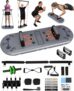 27-in-1 Portable Gym Exercise Equipment with Compact Push-Up Board, Resistance Bands, Ab Roller Wheel, and Pilates Bar