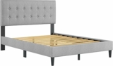 Hillsdale Hendrix Full Upholstered Bed, Light Gray