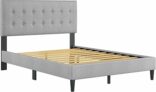 Hillsdale Hendrix Full Upholstered Bed, Light Gray