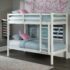 Hillsdale Alexis Contemporary Wood Arch Twin Over Twin Floor Bunk Bed with Slats
