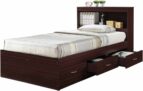 Twin-Size Captain Bed with 3-Drawers and Headboard