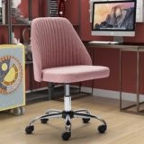 Mid-Back Armless Twill Fabric Adjustable Swivel Task Chair