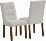 2-Pack omePop Button Tufted Fabric Dining Chairs