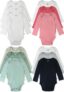 3-Pack HonestBaby Baby Long Sleeve Bodysuits One-piece Organic Cotton for Infants