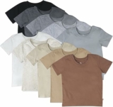 10-Pack HonestBaby Multipack Short Sleeve T-Shirt Tee 100% Organic Cotton