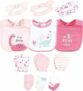 12-Pc Hudson Baby Unisex Baby Caps Or Headbands, Bibs, Mittens and Socks