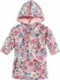Hudson Baby Unisex Baby Mink with Faux Fur Lining Pool and Beach Robe Cover-ups, Pink Blue Pretty Floral, 6-12 Months