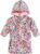Hudson Baby Unisex Baby Mink with Faux Fur Lining Pool and Beach Robe Cover-ups, Pink Blue Pretty Floral, 6-12 Months