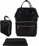 Hudson Baby Unisex Baby Premium Diaper Bag, Changing Pad and Bottle Bag
