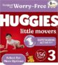 156-Count Huggies Size 3 Diapers, Little Movers Baby Diapers, Size 3 (16-28 lbs