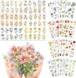 30 Sheets 524 Pcs Watercolor Flower Stickers