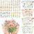 30 Sheets 524 Pcs Watercolor Flower Stickers