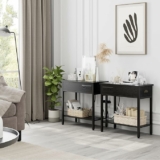 2-Pack End Side Table with Charging Station