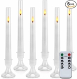 6-Pack Remote Control Timer Flickering LED Candles