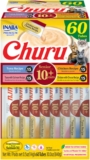 60-Count INABA Churu for Senior 10+, Creamy Lickable Cat Treats with Taurine, Vitamin E & C, 0.5 Ounces each