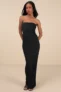 Illy Black Mesh Strapless Maxi Dress