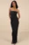 Illy Black Mesh Strapless Maxi Dress