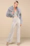 Avev Les Filles Women’s Incredibly Luxe Grey Faux Fur Cropped Jacket