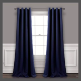 Set of 2 (108″x52″) Insulated Grommet Top Blackout Curtain Panels Navy – Lush