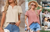 Women’s Pleated Ruffle Blouse
