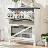 Farmhouse Shoe Cabinet with 2 Flip Drawers