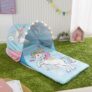 3-Pc JoJo Siwa Unicorn 26″x46″ Adventure Pop up Play Tent Set with Slumber Bag,Carry Bag,and String Lights