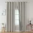 2-Panels Fancial Sheer White Curtains, 84 inch Length