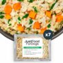 7-Pack JustFoodForDogs Frozen Fresh Dog Food, Complete Meal or Dog Food Topper, Chicken & White Rice Human Grade Dog Food Recipe, 18 oz