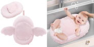 Inflatable Baby Bath Bather with Swaddle Wings and Storage Bag for Newborns and Infants 0-6 Months