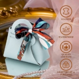 12 Pcs Medium Size PU Leather Gift Bags with Handles