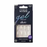 KISS Gel Fantasy Allure Ready-To-Wear Fake Nails – Medium, Square – How Dazzling