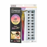 KISS imPRESS Falsies Press On Self Adhesive Eyelashes, 12mm-14mm Glam Volume Press On Lashes