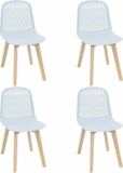 4-Pack KM Legend Armless Modern Chairs with Wood Legs
