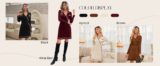 Kate Kasin Women’s Button Ribbed Knit Sweater Dress