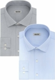 2-Pack Kenneth Cole Unlisted Men’s Slim Fit Checks and Stripes (Patterned) Dress Shirt