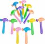 12-Pack Assorted Neon Inflatable Hammer Toy, 14″