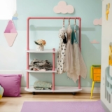 Kid’s Garment Racks with Storage Shelves