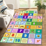 Kids Number Alphabet Game Rug,  3′ 3″ x 5′ 11″