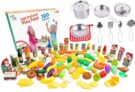 120-Pc Kids Play Kitchen Accessories Set with Pots and Pans