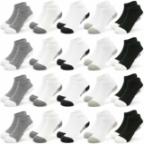 20 Pairs Toddler Boys Ankle Low Cut Short Athletic Socks