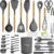 39 pcs Non-Stick Silicone Cooking Kitchen Utensils Spatula Set with Holder