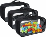 3 Packs Toy Storage Bags, Clear PVC