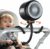 Oscillating Stroller Fan, Flexible Tripod, Clip-on for Car Seats, USB Rechargeable Battery Operated, 3 Speeds, Quiet Operation