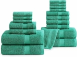 16-Pc 100% Cotton Bath Towel Set