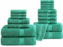 16-Pc 100% Cotton Bath Towel Set
