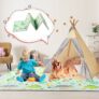Foldable Extra Large Play Mat for Baby, Waterproof Reversible (Good as a nap mat for adult)