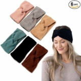 6 Pack Soft Knit Warmer Headband
