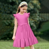 Girl’s Ruffle Sleeve Dress