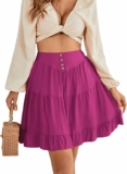 Women’s High Waist A Line Ruffle Hem Skirt