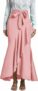 Women’s Tie Waist Ruffle Wrap Mermaid Fishtail Hem  Maxi Skirt